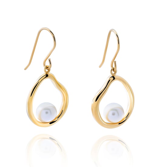 Orphelia 'Baptiste' Women's 925 Sterling Silver Drop Earrings - Gold ZO-7507/G - Image 1