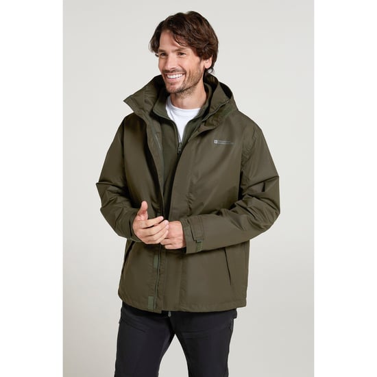 Mountain Warehouse Mens Fell II 3 in 1 Jacket (Dark Khaki) - Image 1