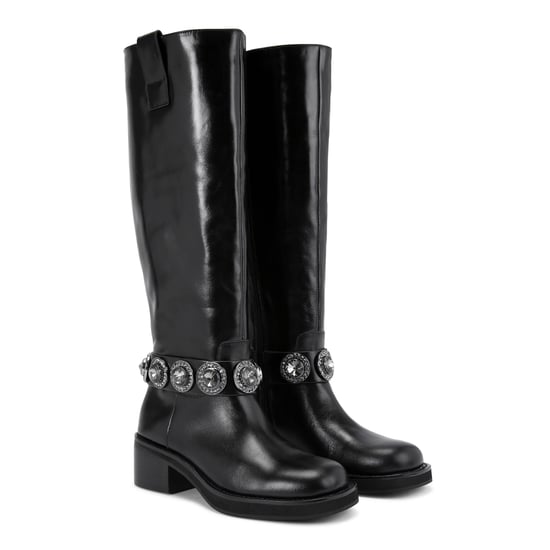 Kurt Geiger London Leather Octavia Knee Pull On Boots