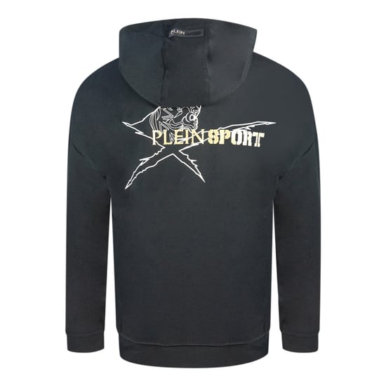 Plein Sport Block Logo en el pecho sudadera con capucha negra - Image 2