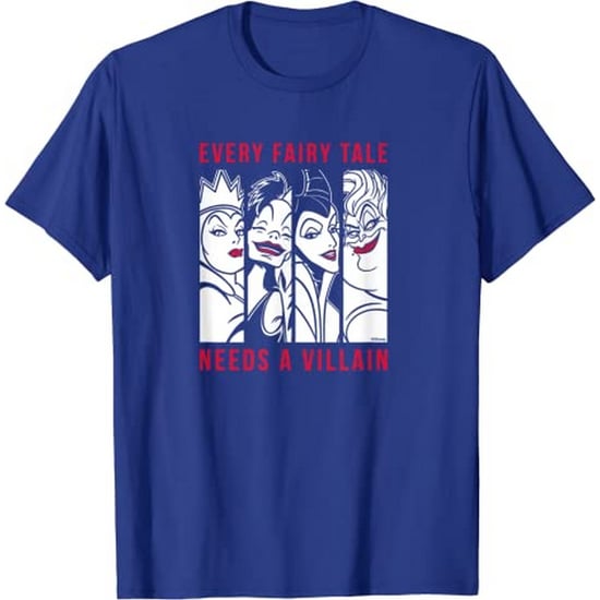 Disney Mens Every Fairy Tale Needs A Villain Cotton T-Shirt (Navy Blue)