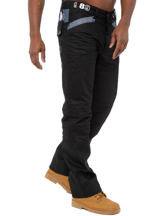 Enzo | Jeans de mezclilla negros con recubrimiento para hombre - Image 2