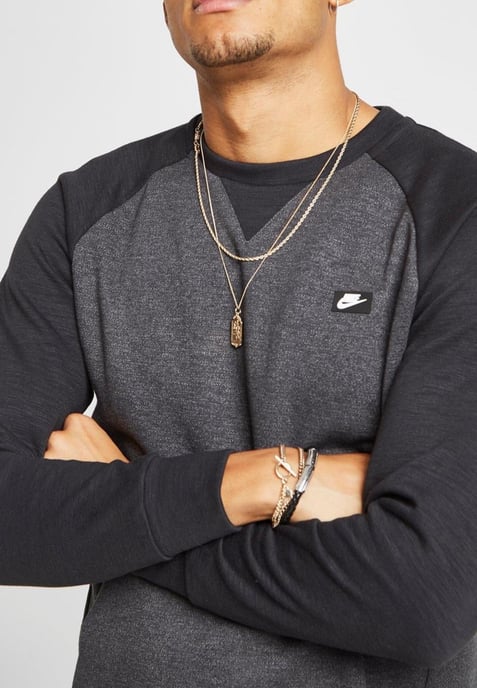 Chándal Nike Sportswear Optic Fleece Crew Negro para Hombre - Image 3