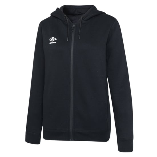 Umbro Womens/Ladies Club Leisure Full Zip Hoodie (Black/White) - Image 1