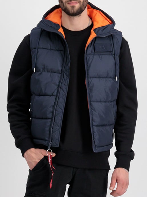 Chaleco acolchado con capucha Alpha Industries FD Azul - Image 1