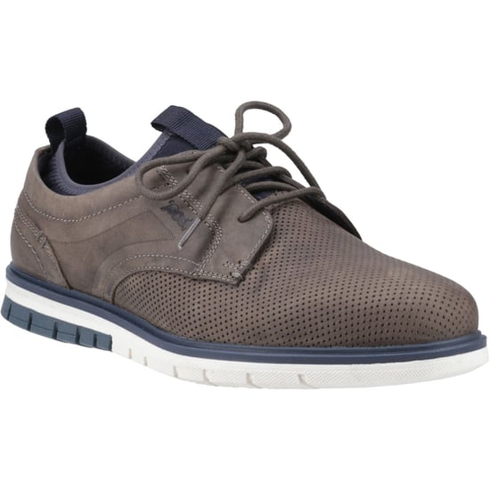 Pod Murphy Leather Men's Grey Lace-Up Shoes - Image 1