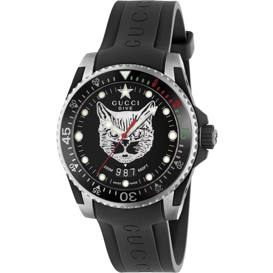 Gucci YA136320 Feline Motif Black Dial Unisex Watch