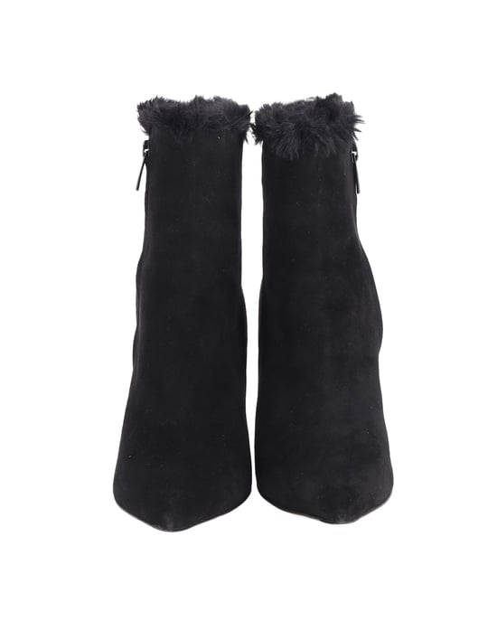 Gianvito Rossi Fur Lined Ankle Boots in Black Suede - Image 2