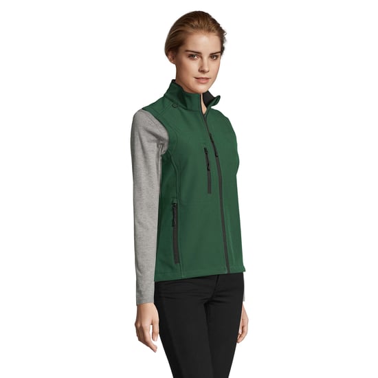 SOLS Womens/Ladies Rallye Soft Shell Bodywarmer Jacket (Bottle Green) - Image 3