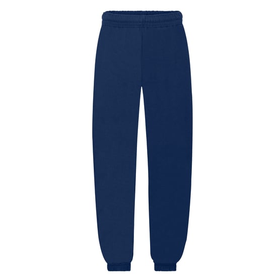 Fruit of the Loom Childrens/Kids Elasticated Hem Jogging Bottoms (Navy) - Image 1