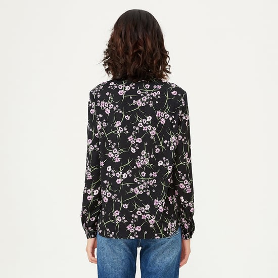 Straight cut shirt with flower print - Image 3