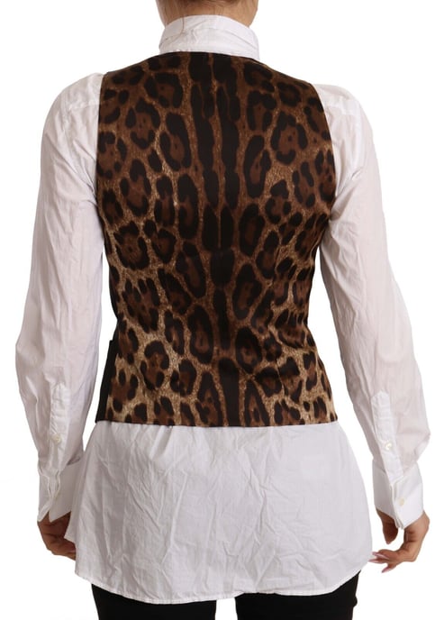 Top Sin Mangas Negro con Botones para Mujer de Dolce & Gabbana en Poliéster - Image 3
