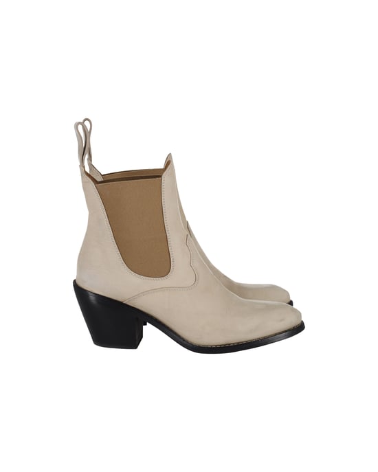 Chloé Ankle Boots in Beige Suede - Image 1