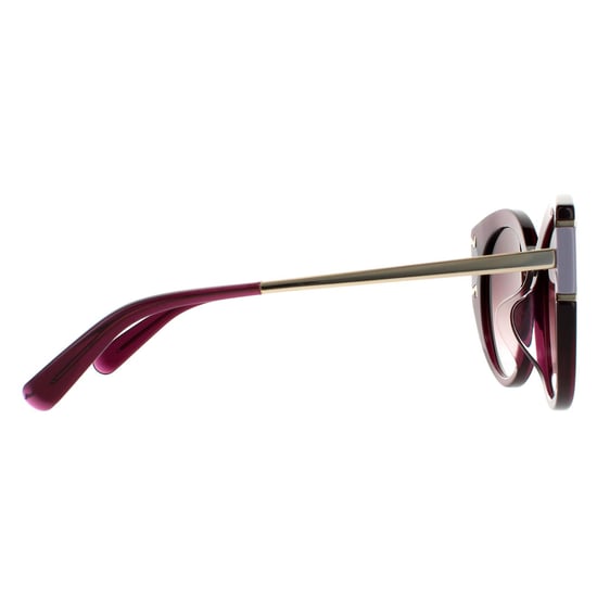 Gafas de sol Cat Eye para mujer Salvatore Ferragamo en violeta, marrón y degradado de vino. - Image 4