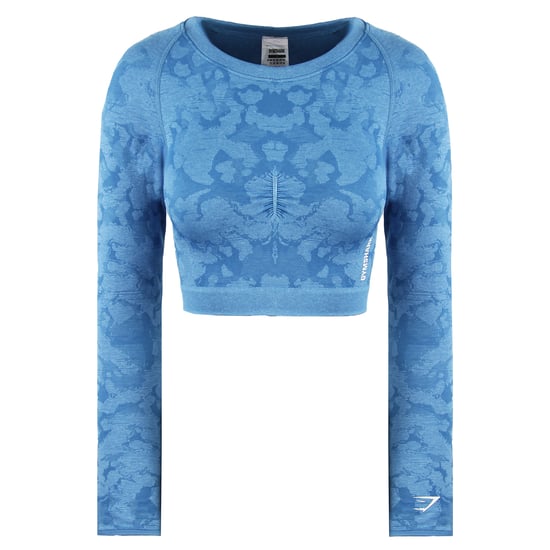 Gymshark Adapt Womens Camo Blue Crop Top