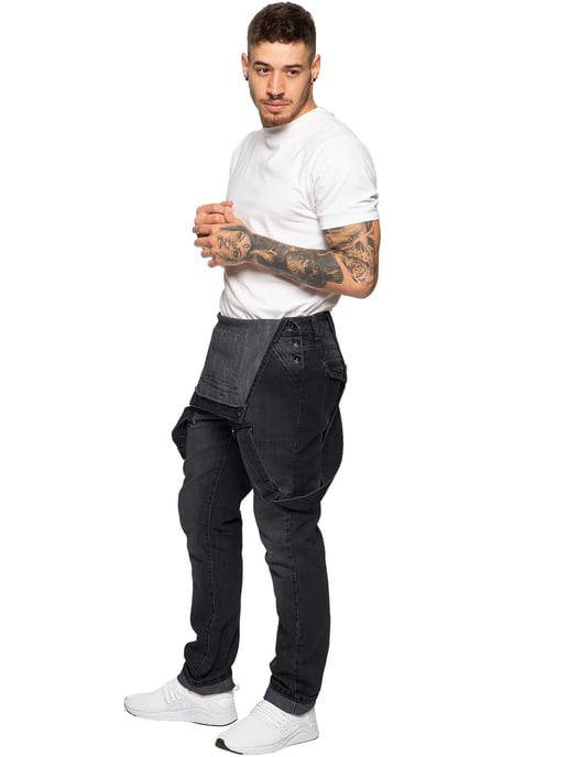 Enzo | Peto vaquero para hombre - Negro - Image 2