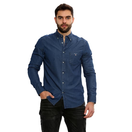 Gant Mens Regular Fit Shirt | La Camisa Indigo - Image 2
