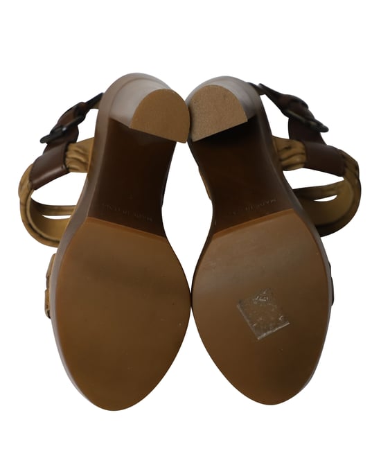 Lanvin Wooden Heels in Brown Leather - Image 5