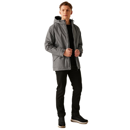 Regatta Mens Sterlings IV Waterproof Jacket (Mineral Grey Marl) - Image 3