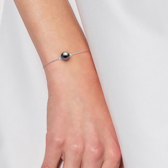 DIADEMA - Bracelet in Silver - Tahiti Pearl and Diamonds