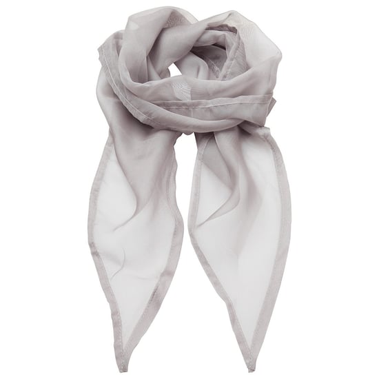Premier Unisex Adult Colours Chiffon Scarf (Silver) - Image 1