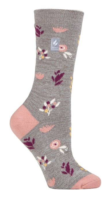 Heat Holders - Calcetines térmicos de mujer con diseño de hilo interior cepillado Ultra Lite - Gris (Sidari) - Image 1
