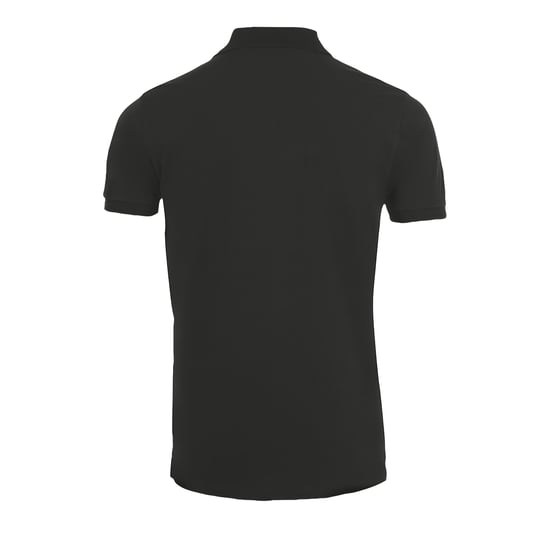 SOLS Mens Phoenix Short Sleeve Pique Polo Shirt (Black) - Image 2
