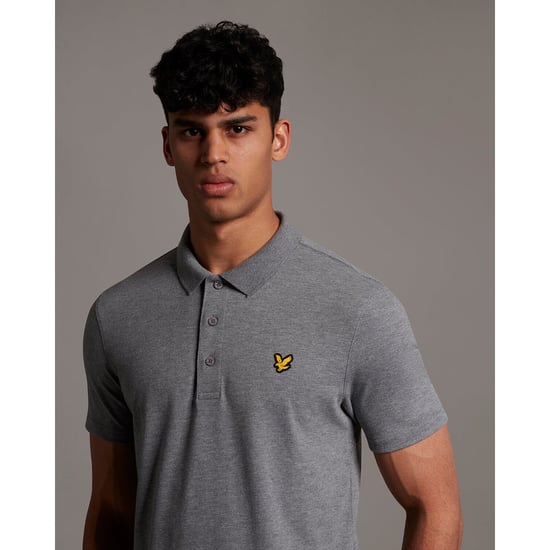 Camiseta polo deportiva de manga corta Lyle & Scott en gris - Image 4