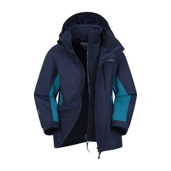 Mountain Warehouse Childrens/Kids Cannonball 3 in 1 Waterproof Jacket (Blue) - Image 5