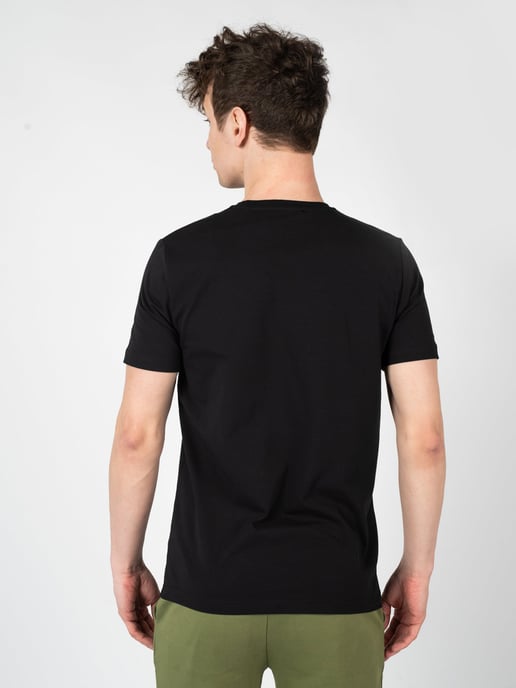 Iceberg T-Shirt C-Neck del hombre negro - Image 4