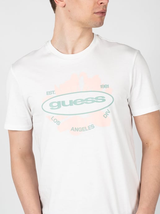Guess T-Shirt LA Logo del hombre Blanco - Image 5