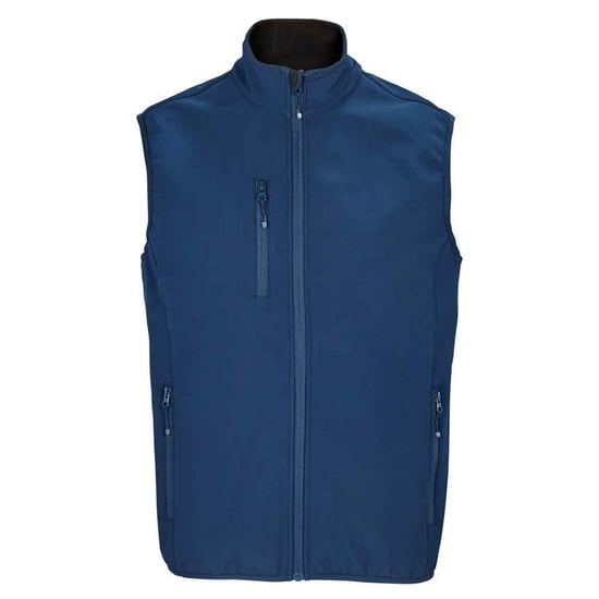 SOLS Mens Falcon Softshell Zipped Body Warmer (Abyss Blue) - Image 1