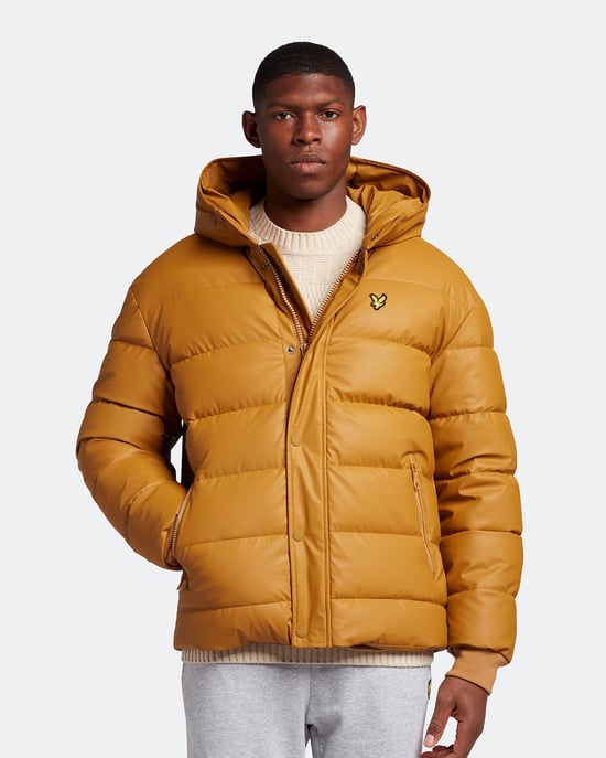 Chaqueta acolchada de goma dorada de aniversario de Lyle & Scott - Image 1