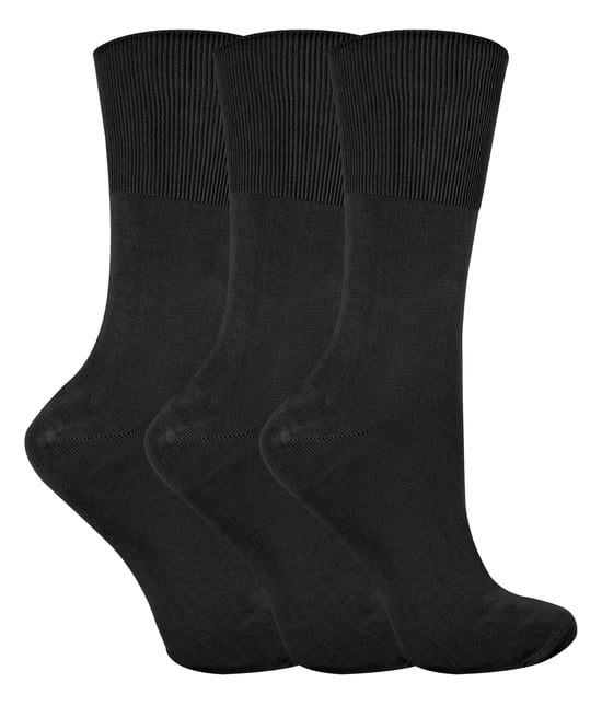 3 Pares de Calcetines de Bambú Antiolor, Elásticos y Anchos, Mujer - Image 1
