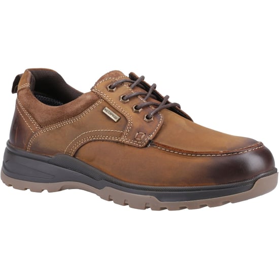 Hush Puppies Percy Leather Men's Tan Lace-Up Shoes - Image 1