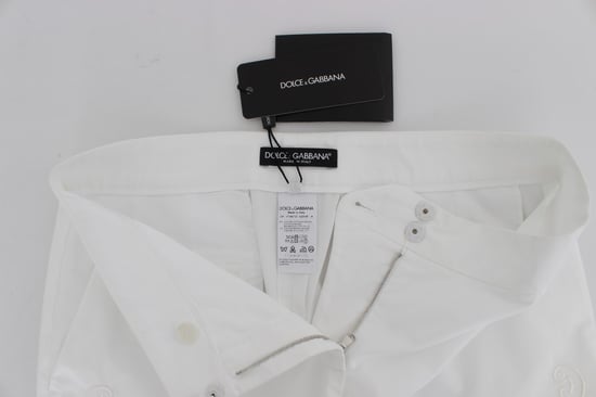 Vestido de flores blancas con recortes para mujer de Dolce & Gabbana, pantalones Sicilia. - Image 5