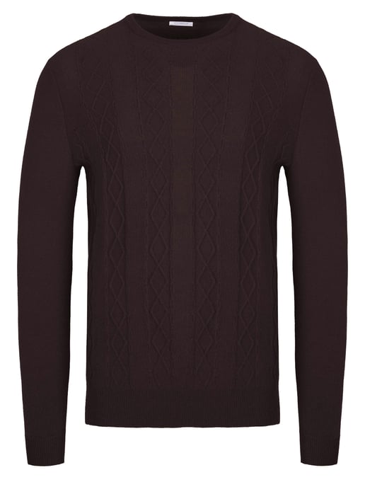Jersey Malo Optimum de cachemir marrón oscuro - Image 1