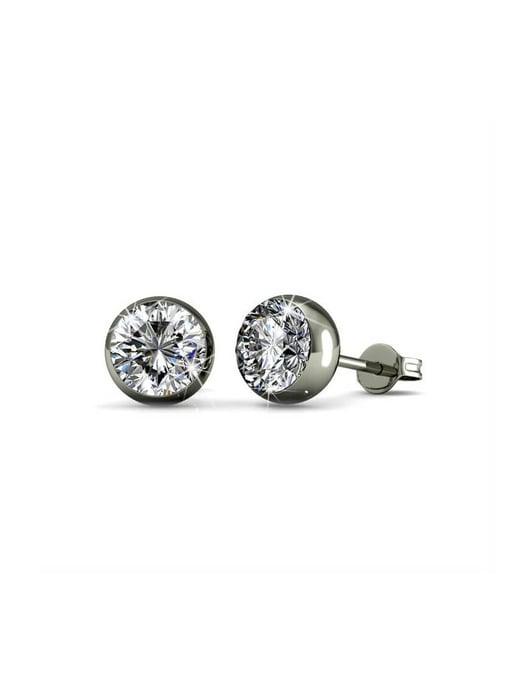 Pendientes Luna - Plata y Cristal - Image 1