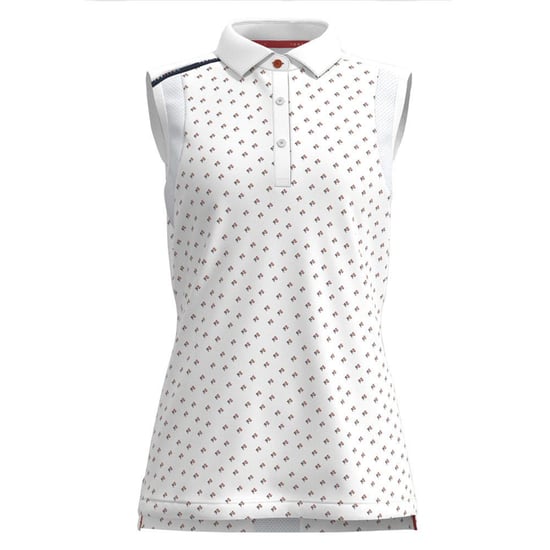 Forelson Womens/Ladies Buckland Patterned Polo Shirt (White) - Image 1