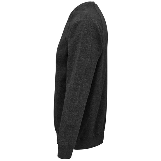 SOLS Unisex Adult Space Organic Raglan Sweatshirt (Charcoal Marl) - Image 3