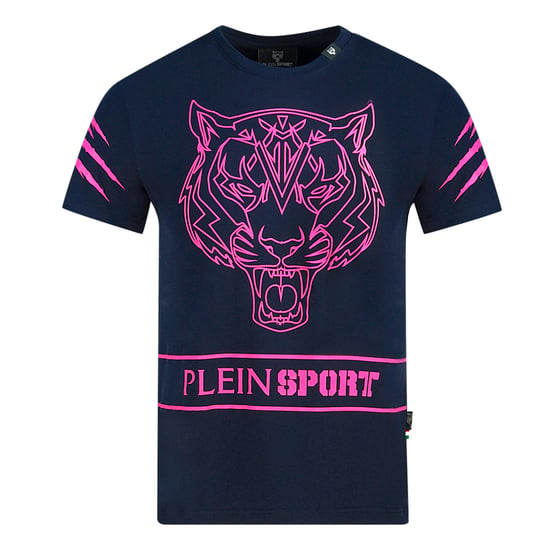 Camiseta Plein Sport Tiger Scratch azul marino - Image 1