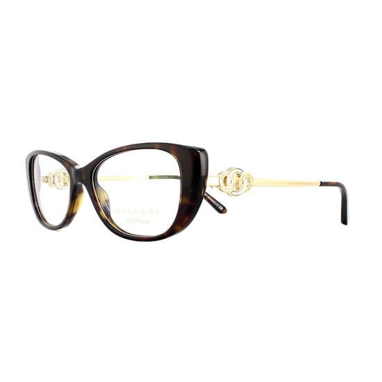 Bvlgari Oval Havana Womens  Glasses Frames