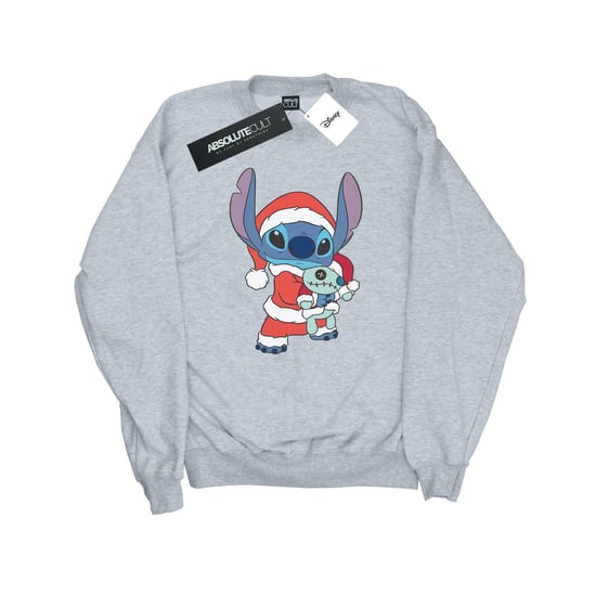 Disney Womens/Ladies Lilo And Stitch Stitch Christmas Sweatshirt (Sports Grey)