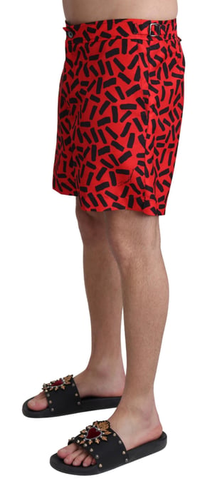 Shorts de baño para hombre de Dolce & Gabbana con patrón rojo - Image 2