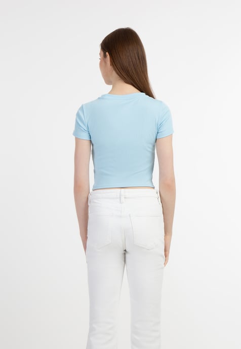 Mymo T-Shirt women light blue - Image 4