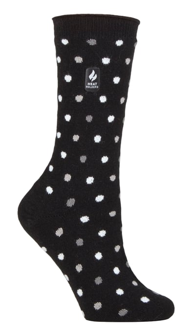 Heat Holders - Calcetines térmicos de mujer Ultra Lite con diseño de hilo interior cepillado - Negro/ Tonal (Nicosia) - Image 1
