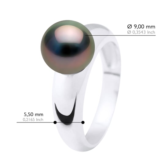 Ring Bulk - Real Cultured Tahiti Pearls Round 9-10 mm - Image 2