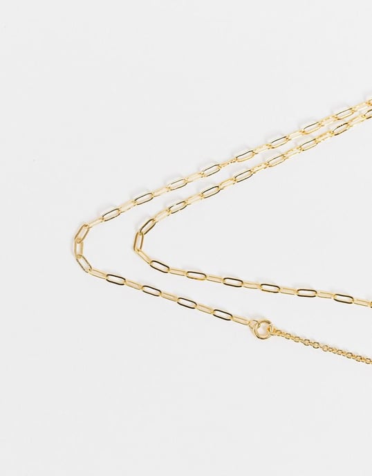 Topshop 14k gold plated K initial pandant necklace - Image 3