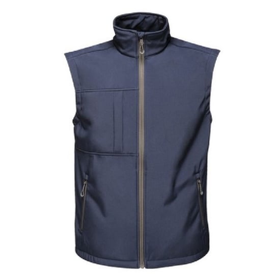 Regatta Mens Octagon II Printable Soft Shell Bodywarmer (Navy/Seal Grey)