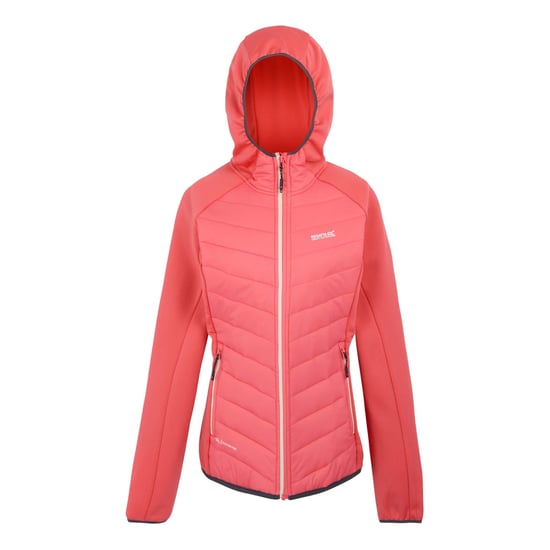 Regatta Womens/Ladies Andreson VIII Hybrid Jacket (Peach Bloom/Seal Grey) - Image 1